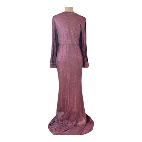 Nwot Sequined Sparkley Pink gown. Sz L. - Picture 12 of 12